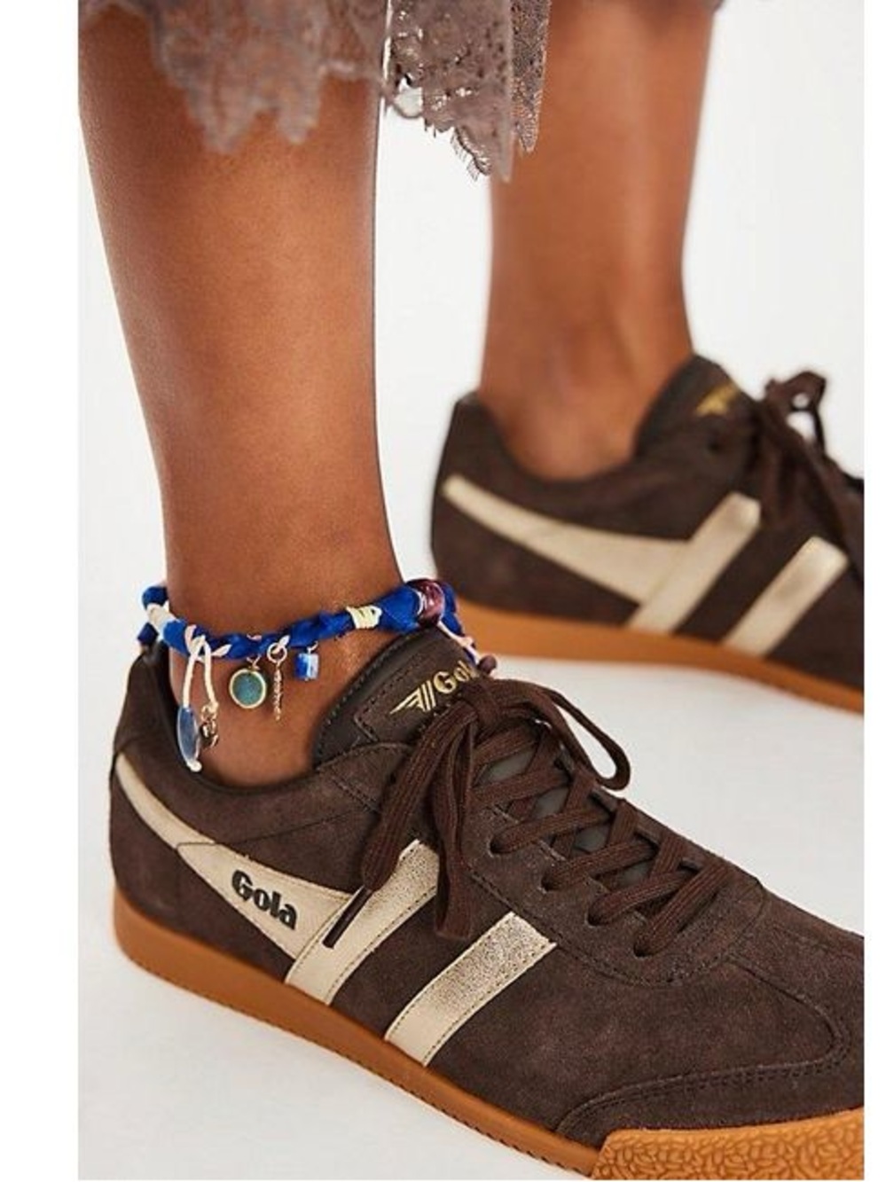 Gola Harrier Mirror Sneakers Mocha/Gold/Gum